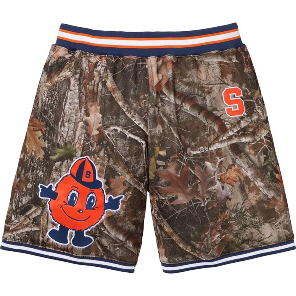 IN HAND Supreme NCAA Mitchell & Ness Basketball Short Syracuse Camo Medium 🔥